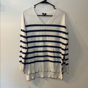 A&I Striped V-Neck Sweater